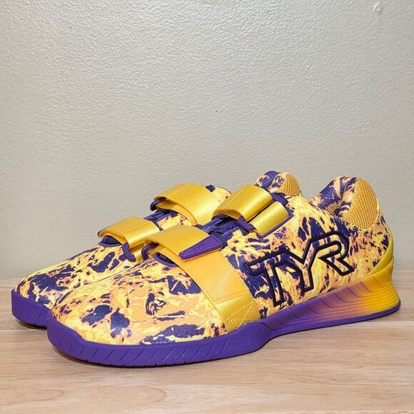 TYR L-1 Lifter Weightlifting Shoes Yellow Purple Men's Size 10 Women's 11.5 - Picture 3 of 7